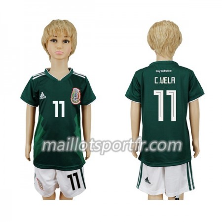 Maillot de Foot Mexique C.Vela 11 Enfant Domicile Coupe du monde 2018 Maillot de Foot Mexique C.Vela 11 Enfant Domicile Coupe du monde 2018